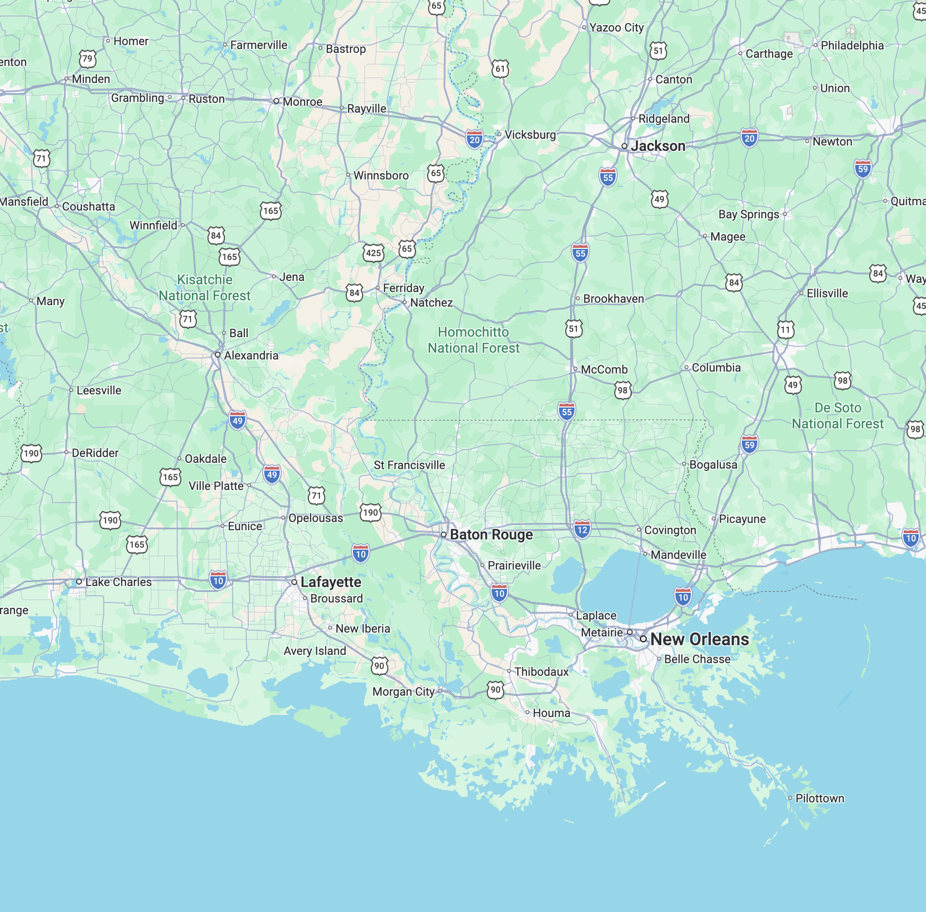 Service area map